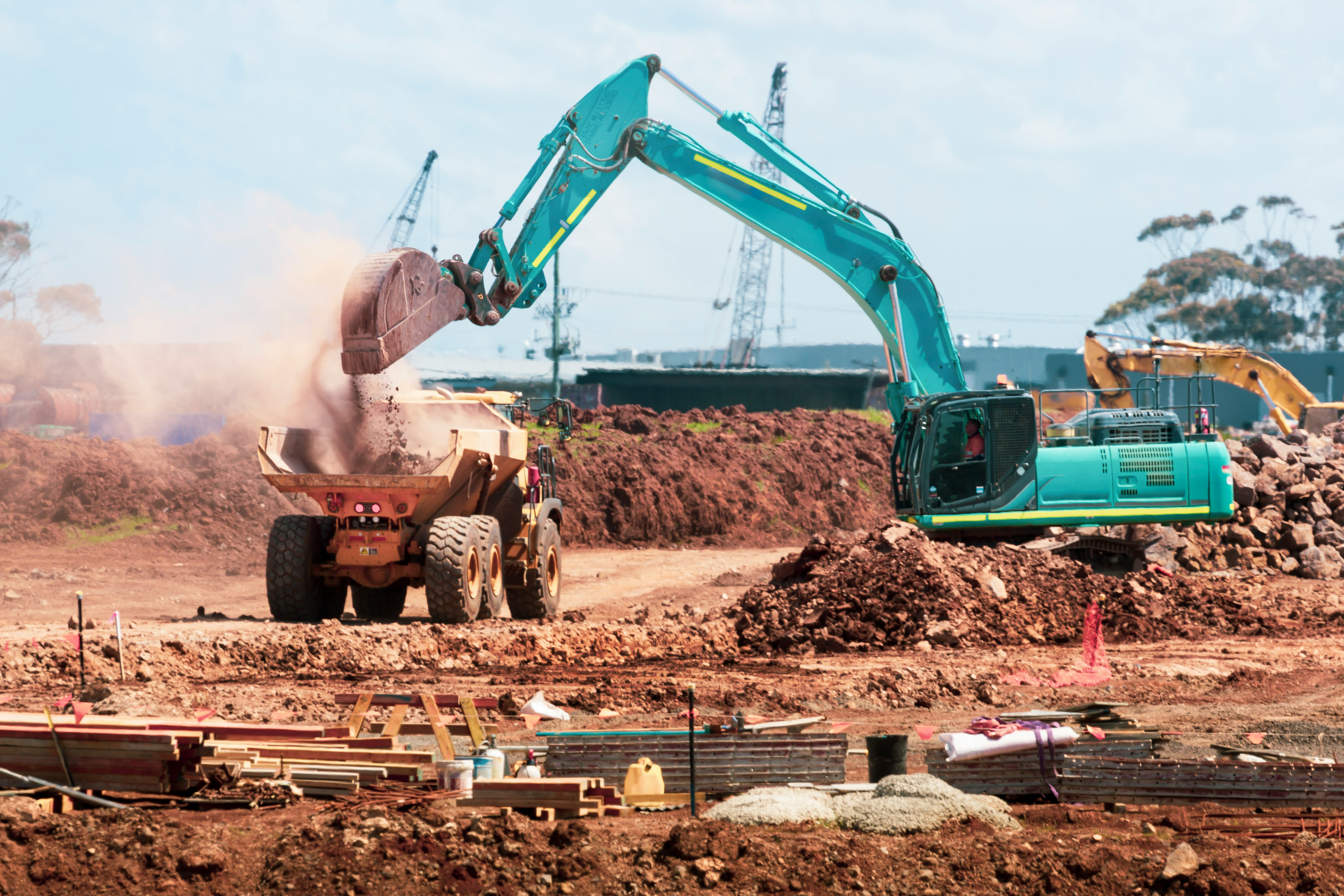 Roads construction site.
